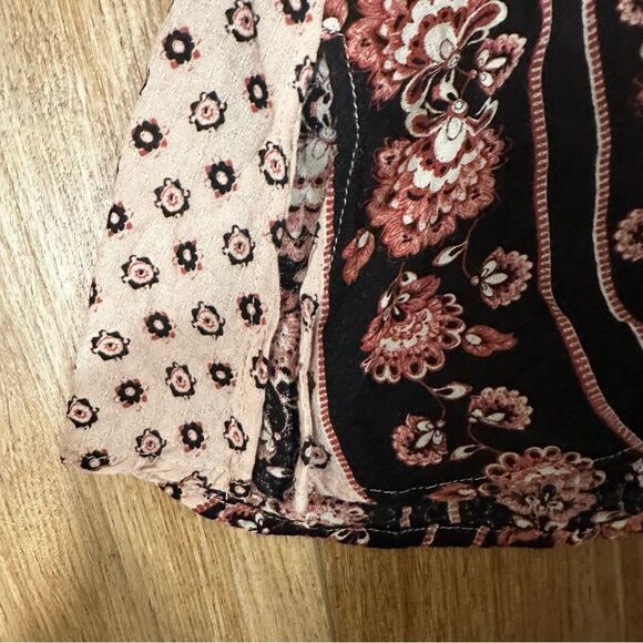 Free People Changing Times boho tunic Womens Small flowy long sleeve top - Picture 11 of 14